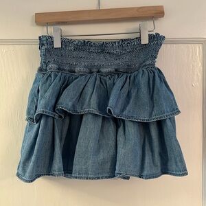 GAP kids Chambray Denim Skort Size L